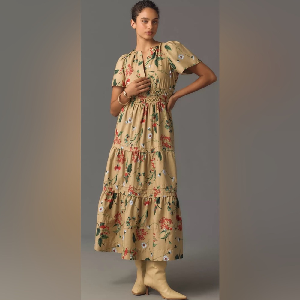 Anthropologie Khaki Somerset Maxi